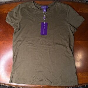 Ralph Lauren Khaki Women's Short Sleeve Tee